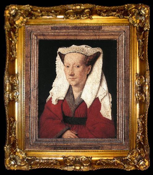 framed  EYCK, Jan van Portrait of Margareta van Eyck sdf, ta009-2
